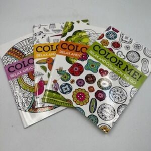 NEW Color Me! Coloring Books Relax & Color On The Go Set Of 4 Books